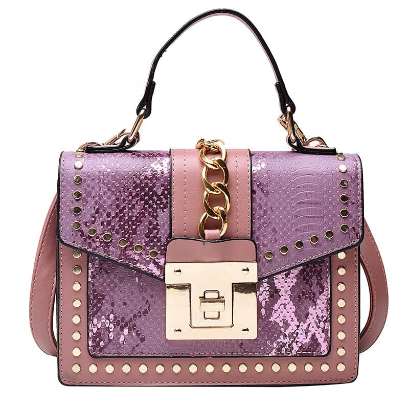 Hot Sale Cheap Purse and Handbags Rivet Women Ladies Shoulder Crossbody Handbags