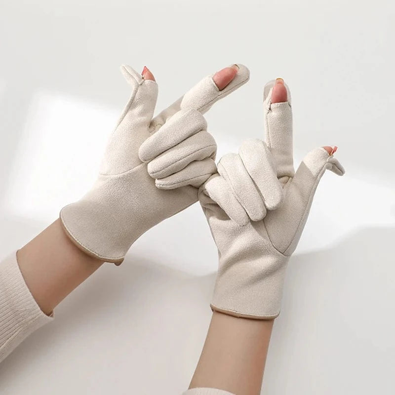 Hot sale cold weather thermal outdoor ladies warm custom bike women driving winter gloves