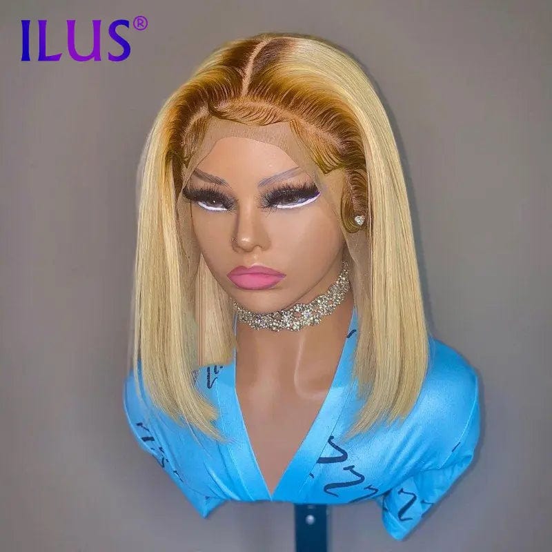 Hot Sale Free Shipping Bob Wig Straight Purple /T4/613 Pink Colored 150 HD Lace Front Human Hair Wigs For Black Women Human Hair