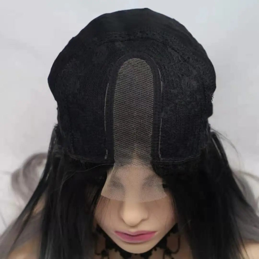 Hot Sale Long Straight Hair Extension Wigs Ombre Heat Resistant Full Cheap Woman Synthetic Hair Wig With Lace Front