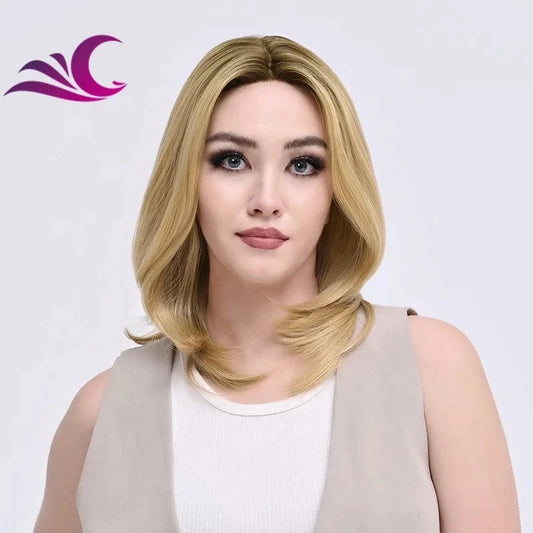 Hot Sale Short Bob Dark Root Orange Ginger Colorful Wigs Future Japanese Fiber Synthetic  Lace Short Synthetic Wigs