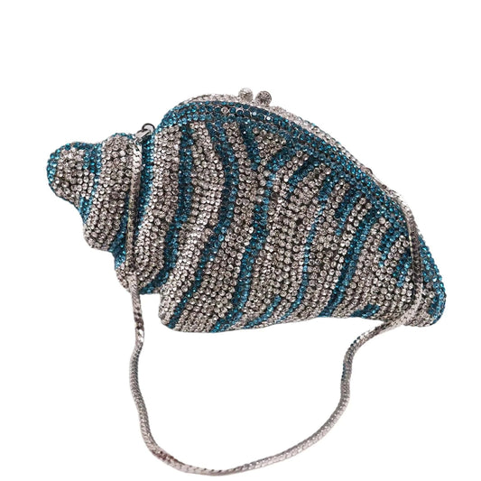 Hot Sales Conch Rhinestone Purse Beach Party Shell Clutch Bling Purse Clutch Bags with Crystal Accentsfor Women Luxury wedding