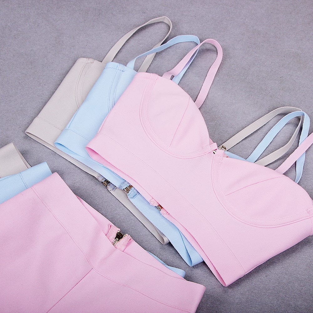 Hot Sales Spring Summer Sport Women Pants Vest With Zippers Solid Color Two Piece Outfits Set