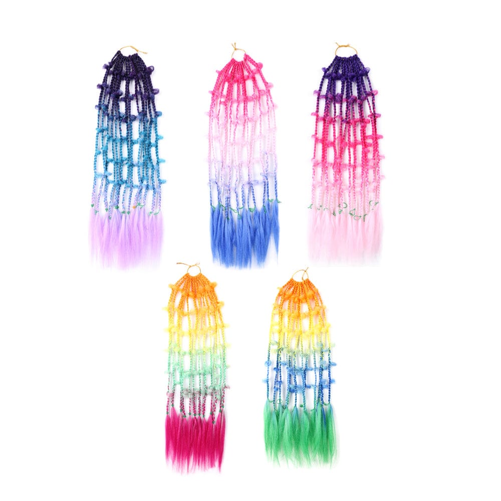 Hot sell 22 inches crochet soft faux locs handmade pink Synthetic ombre color butterfly crochet box braids