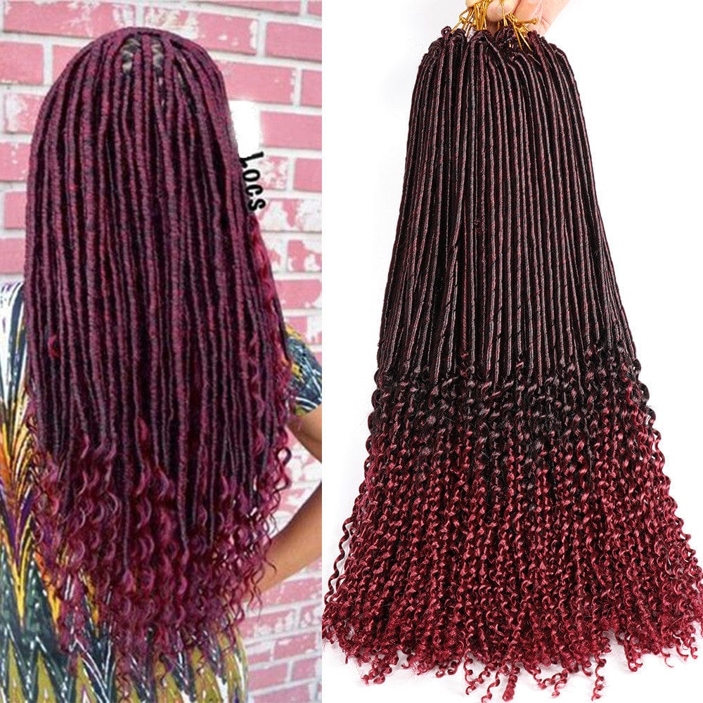 Hot sell wholesale 18inch crochet hair extensions Afro braids for woman  straight goddess faux locs