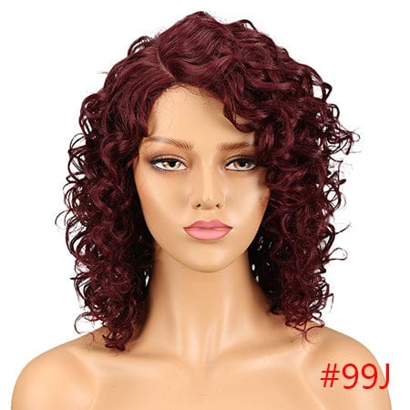Hot Selling Afro Kinky Curly Side Part Lace Wig Brazilian Remy 100% Hair Human Hair Wigs All Color Wig For Black Women Whole