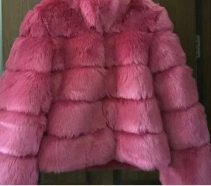Hot selling winter plus size women's clothing faux fur fox coat jacket faux fur coat