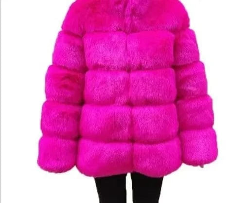 Hot selling winter plus size women's clothing faux fur fox coat jacket faux fur coat