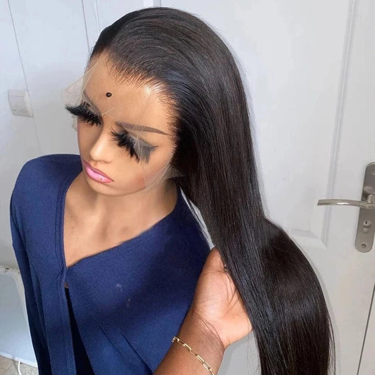 Hote selling HD lace 13*6 frontal wig 22 24 26 28 30 32inch straight body deep water curly wave 150% density kinky straight w