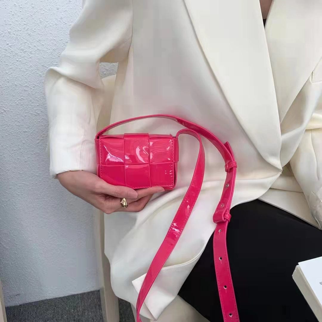 hotpink 2022 Spring Summer Metallic Leather Bucket Handbag Famous designer Candy Mini Purse Bucket Handbags For Women