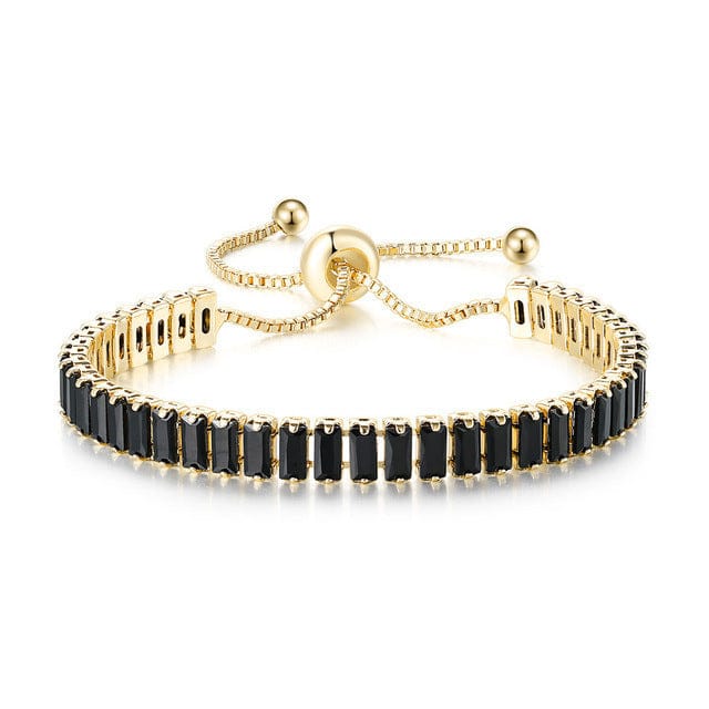 HOYON 3A CZ Stone Bangle White Gold Filled Trendy Jewelry Party Wedding Bracelets Women Men Hiphop Tennis Bracelet