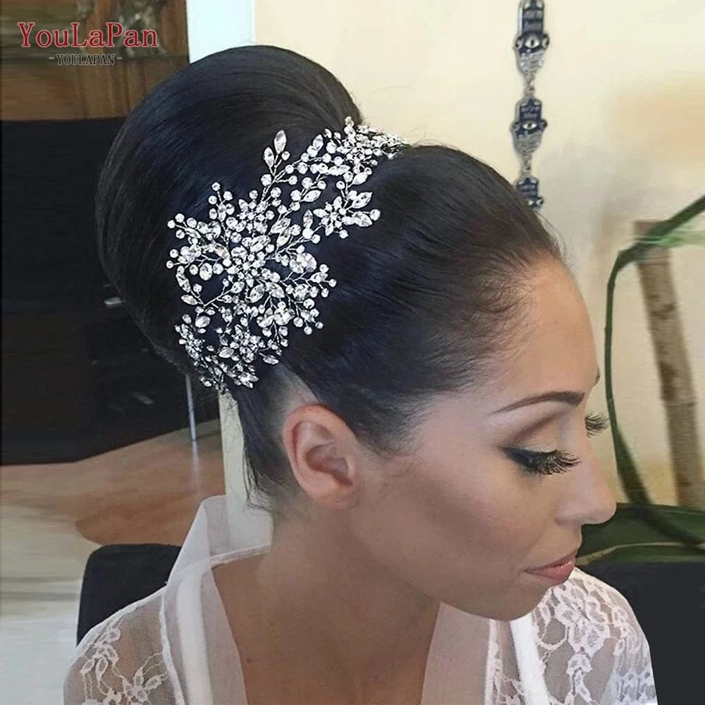 HP242-S YouLaPan HP242 Hot Sale Popular Rhinestone Bridal Headpiece Vine Wedding Hair Accessories for Women  Bridal Hair Headband