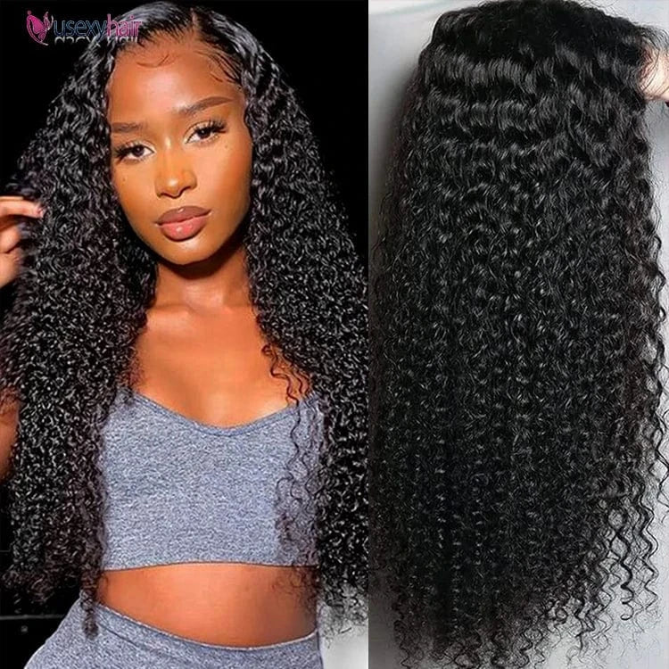 Human Hair HD 5x5 Lace Wigs Deep Curly Style Pre Plucked Lace Wig for Black Hot Selling 100 Brazilian Wig Human Hair