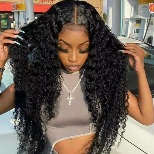 Human Hair HD 5x5 Lace Wigs Deep Curly Style Pre Plucked Lace Wig for Black Hot Selling 100 Brazilian Wig Human Hair