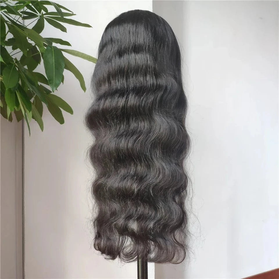 Human Hair Headband Scarf Wig body wave Hair Glueless Wig For Women Machine Made Non-Lace Wigs top quality