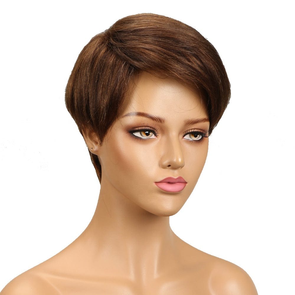 Human hair wigs cuticle aligned straight brazilian short silicone cap 10a virgin highlights pink loose curl/wave human hair wig