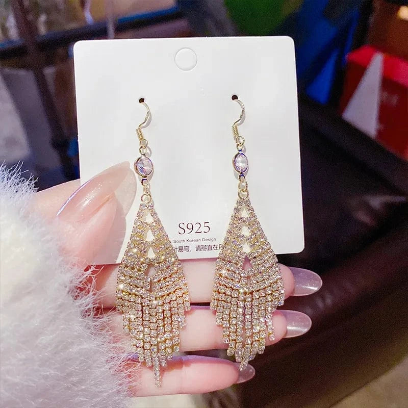 Hypoallergenic Design of Gold Filled 925 Silver Needle Earrings and Freshwater Pearl Metal Zinc Alloy Fashion Women Diamond NGGC