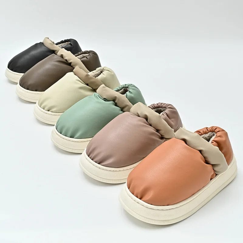 IDOIT Winter 2023 Women Boots Platform Shoes for Female Platform Flat Heels Retro Mixed Colors Warm Furry Couple Snow Boot