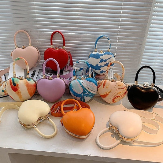 Ins Fashion Acrylic Heart Shaped Bags Purses 2022 Ladies Crossbody Purses and Handbags For Women Luxury