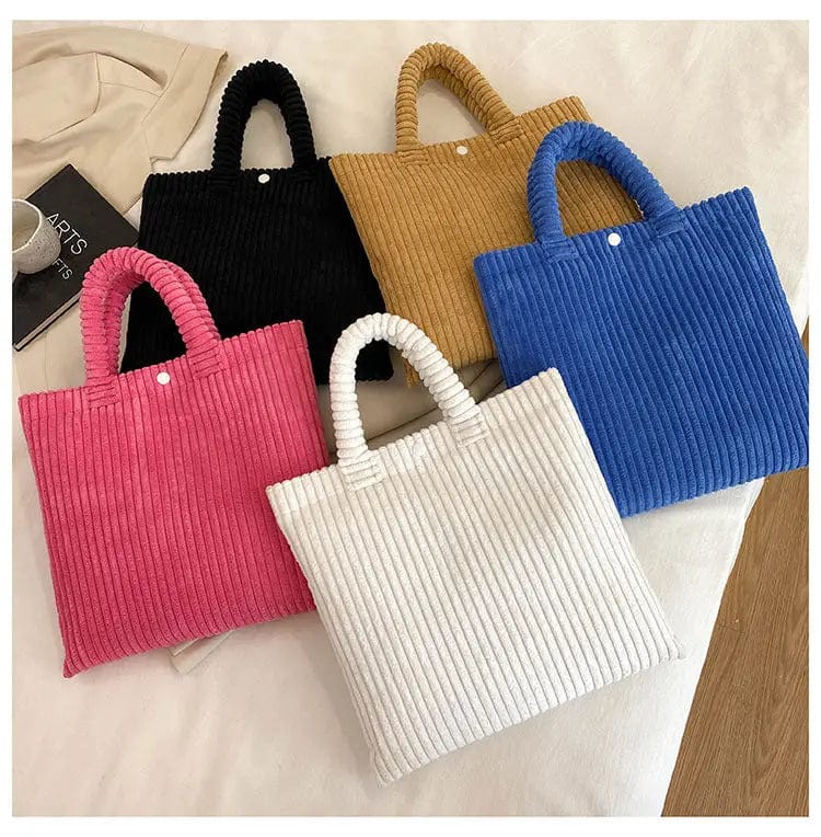 Ins Fashion Winter Purses and Handbags Luxury Women Corduroy Tote Bags Women Handbags Ladies