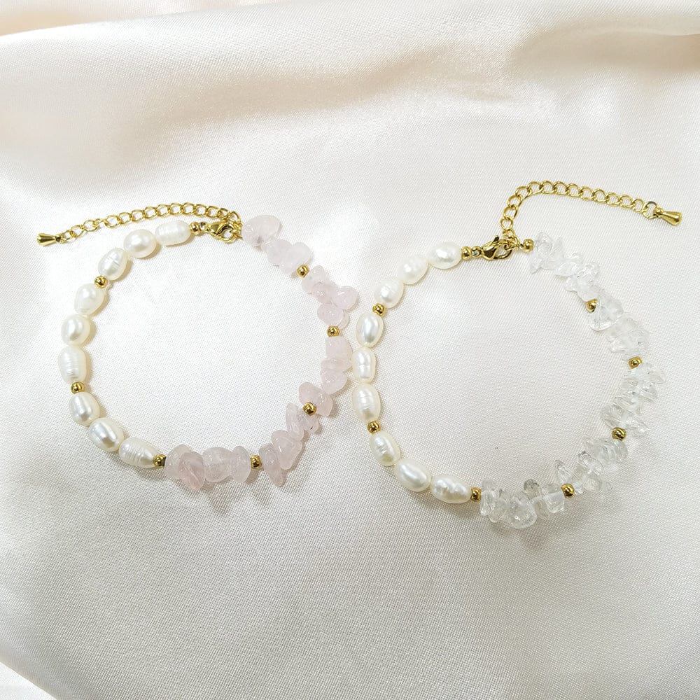 IVIAPRO Jewelry New Arrival Hand Made Pearl And Crystal Bracelets For Women