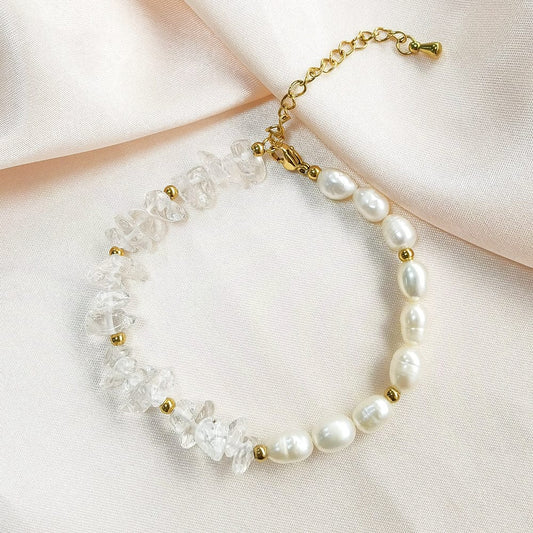 IVIAPRO Jewelry New Arrival Hand Made Pearl And Crystal Bracelets For Women