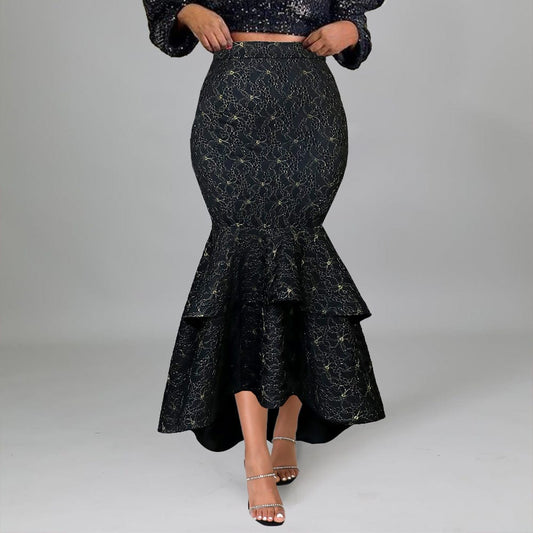 J&H 2023 new arrivals hot sale 4xl plus size dress fashion latest design slim fit high quality tulle skirt for party wears