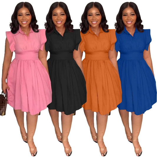 J&H 2023 new fashion bodycon sweet dress women fashion pleated waist dress elegance summer short casual dress