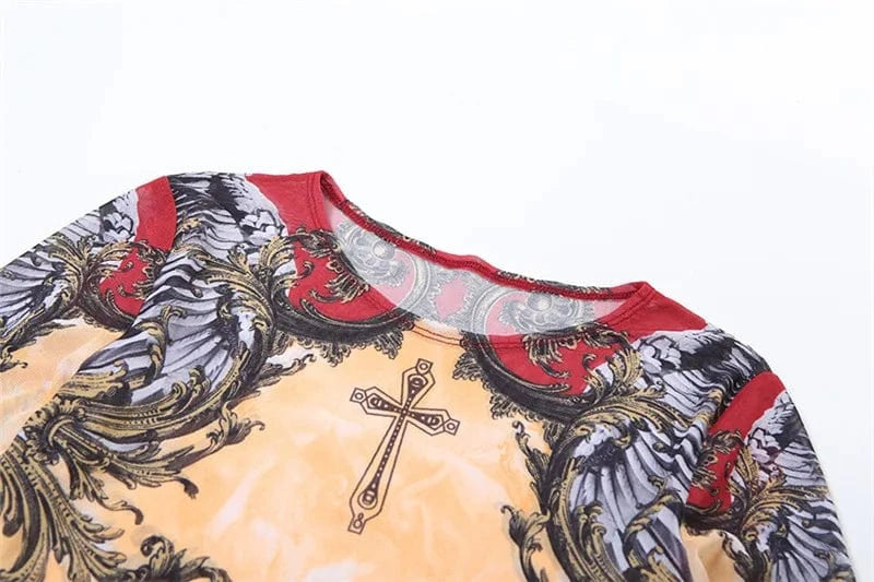 J&H Sexy 2024 Spring New 3d Printed Crew Neck Long Sleeve Mini Dress Bodycon Casual Fashion Elegant Dress For Women