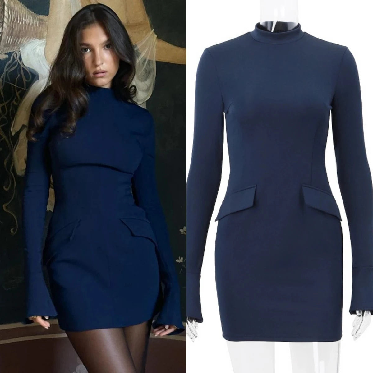 J&HNew Arrivals Spring Summer Ladies Office Dress Sleeveless Square Neck Split Pencil Dresses For Ladies Career Dresses