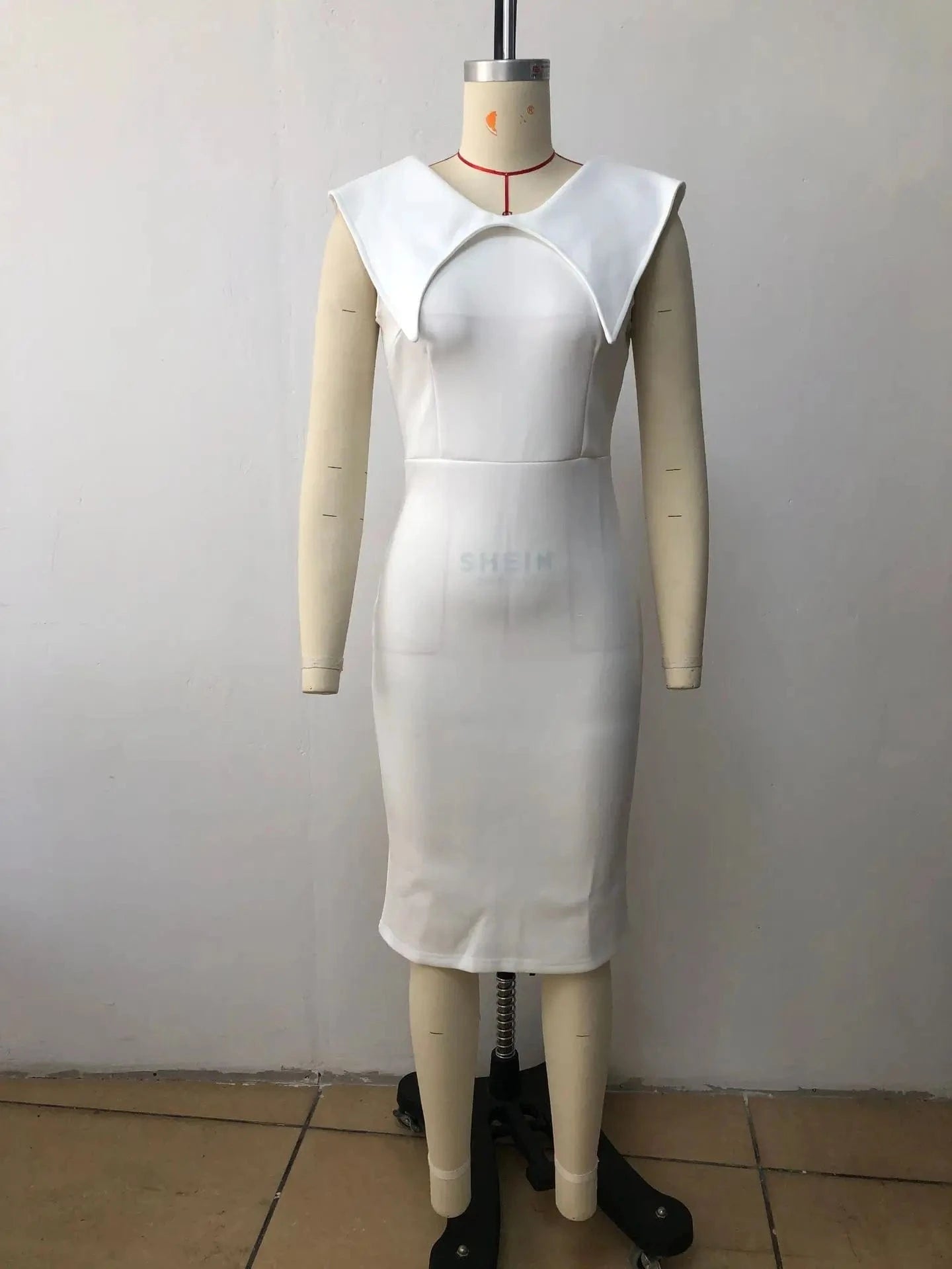 J&HNew Arrivals Spring Summer Ladies Office Dress Sleeveless Square Neck Split Pencil Dresses For Ladies Career Dresses