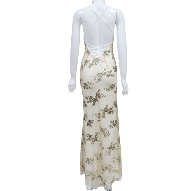 J9050 Women's Evening Dress Gold Prom Dress Bling Mermaid Sequined Ladies Formal Wear Gowns