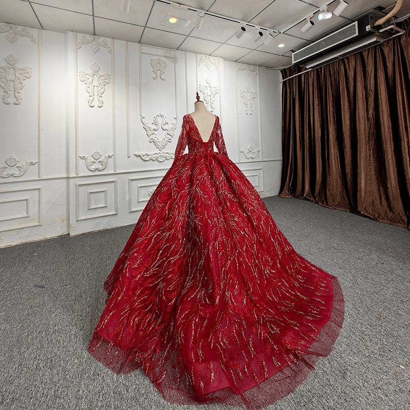 Jancember DY9965 Full Sequined Tulle Lace Up Party Gowns For Women Evening Dress