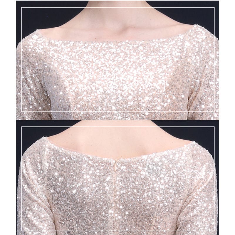 Jancember LC07 Luxury Lace Sequin Fabric Plus Size Mother Of The Bride Evening Dress
