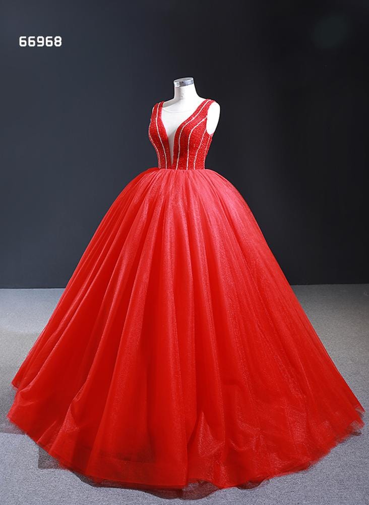 Jancember RSM66968 red prom heavy beaded elegant women cheap celebrity evening dresses