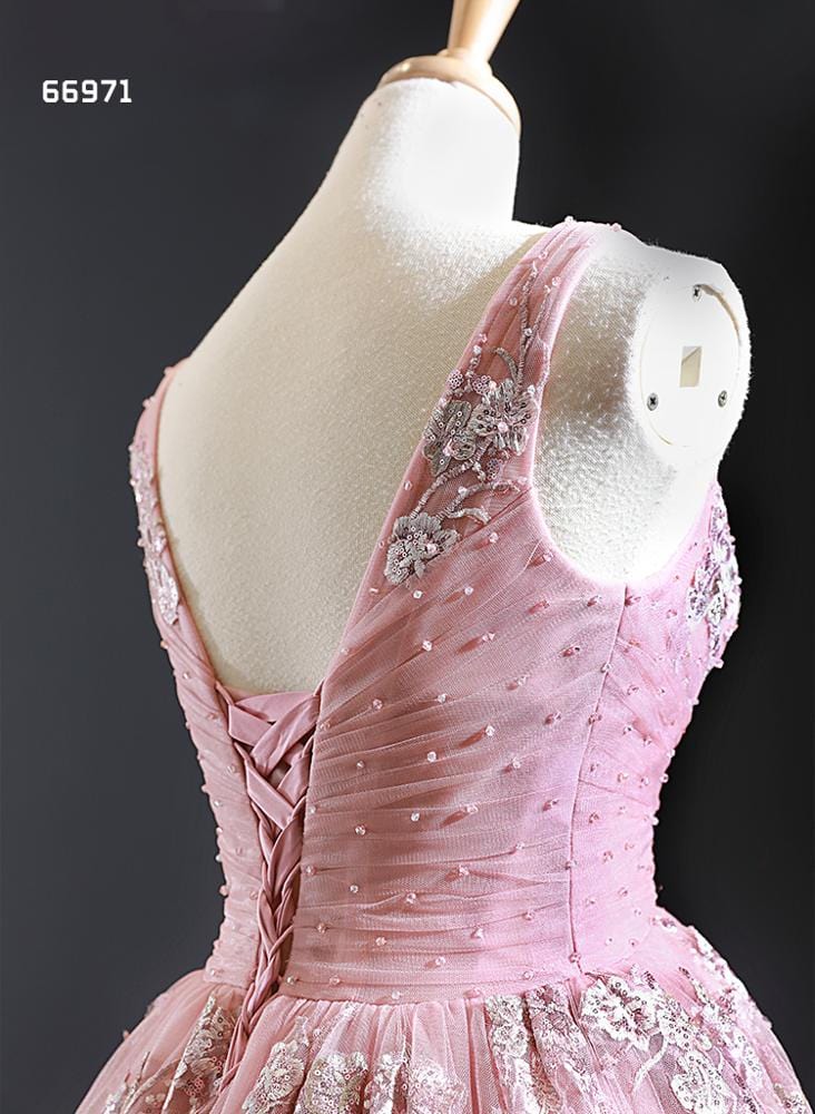 Jancember RSM66971 Fashion Design Satin Women A-line Party Sexy Lace Ladies Evening Dress