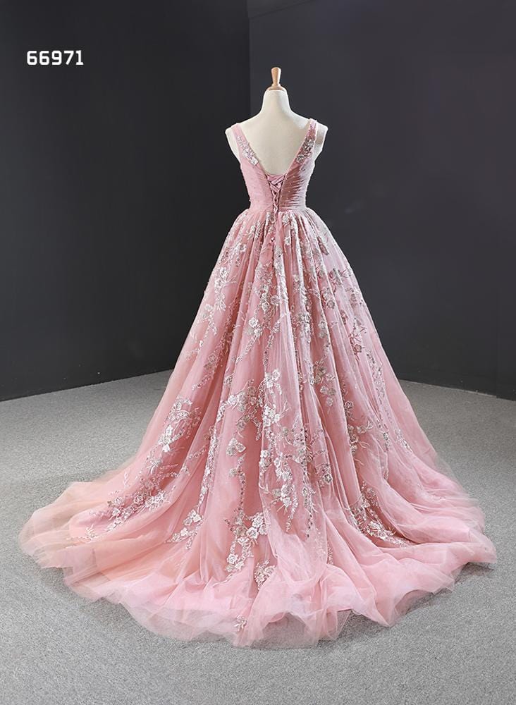 Jancember RSM66971 Fashion Design Satin Women A-line Party Sexy Lace Ladies Evening Dress