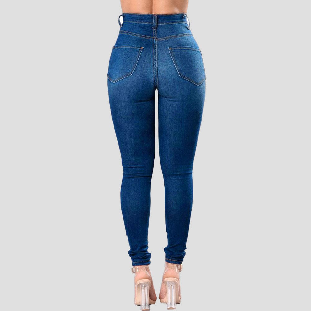 jeans 10702-MX23 latest tight pockets long plus size women jean pant sehe fashion