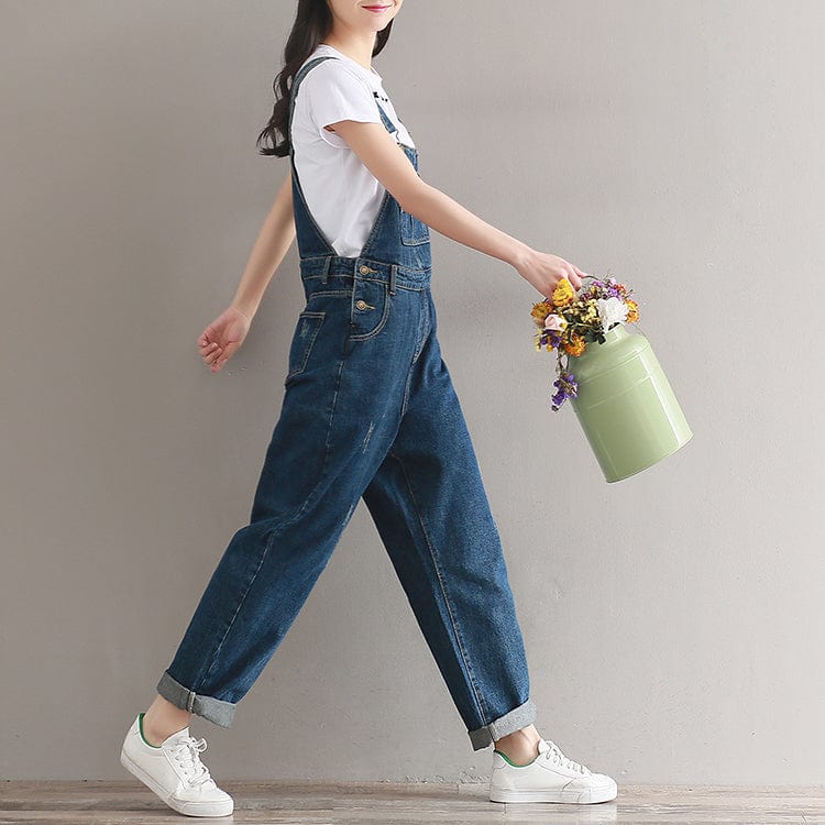 Jeans Women Jumpsuit Denim Jumpsuit Cargo Pants Casual Pants Vaqueros Basic Jeans Wide Leg Jumpsuit Women