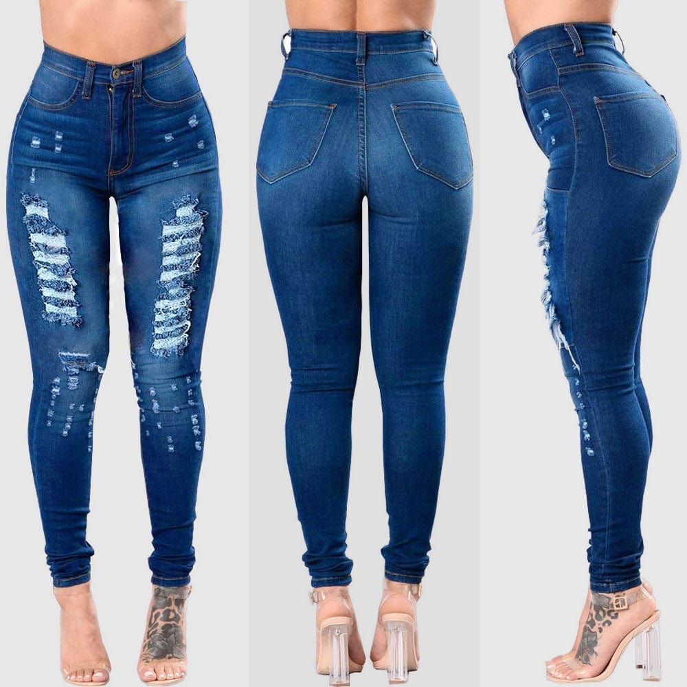 jeans XL / pic 10702-MX23 latest tight pockets long plus size women jean pant sehe fashion