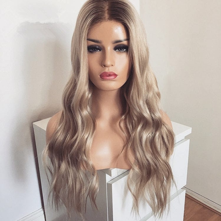 Jewish Hair Wig Vendor Quality Ash Blonde Color Water Wave Virgin Cuticle Aligned Hair HD Lace Front Wigs