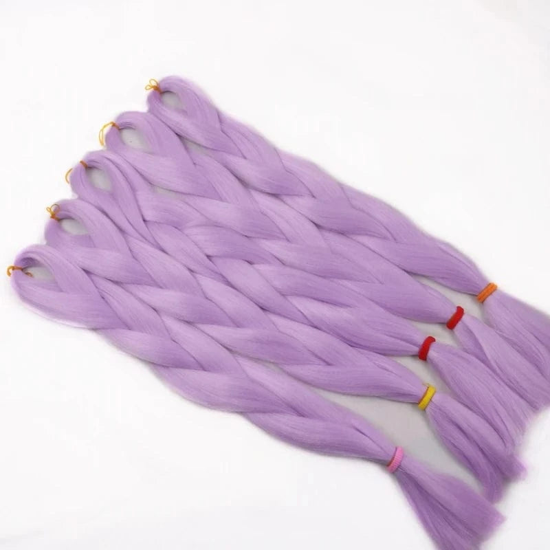 Jumbo Braids 24inch Crochet Braid Synthetic Braiding Hair Extension for Women 10 Packs Brown Blonde Pink Blue Soft Texture