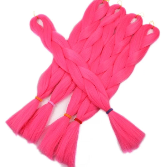 Jumbo Braids 24inch Crochet Braid Synthetic Braiding Hair Extension for Women 10 Packs Brown Blonde Pink Blue Soft Texture