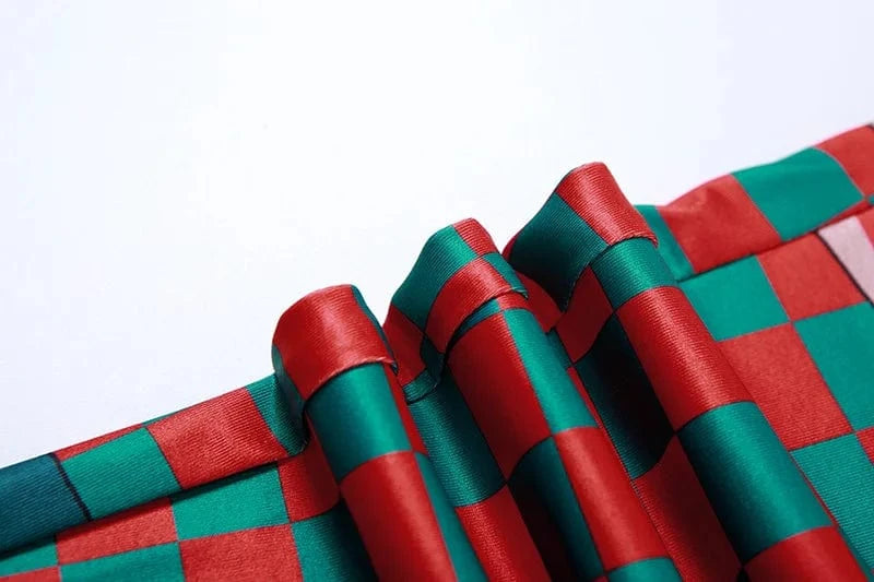 K23P40179 Digital Print Patchwork Skinny Mid Waist Bottoms