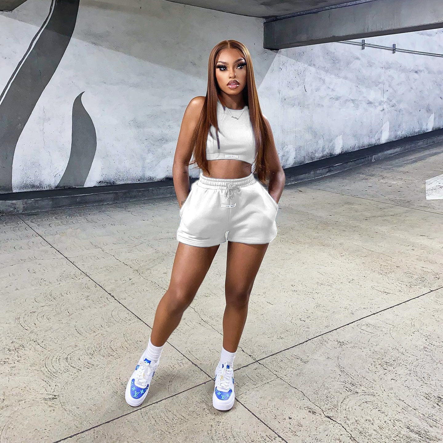 KaiChen 2023 Women's Biker Baseball Casual Sports Jersey Basketball 2 Sets Sweat Custom Gym summer shorts two piece short set