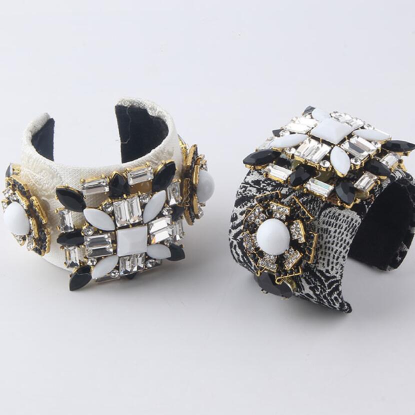 Kaimei Baroque jewelry diamond luxury headband vintage white crystal large diamond women bracelet set accessories for women