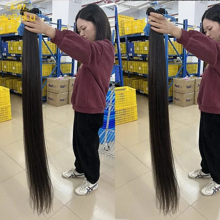 KBL can be customized 50 inch long hair,mink brazilian hair wholesale factory price ,cheap virgin hair weave