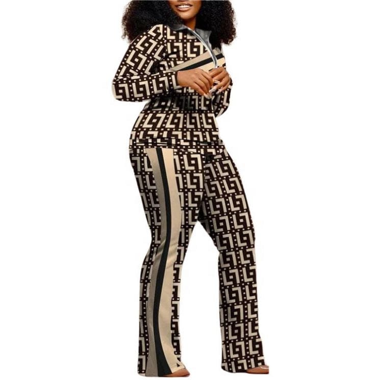 kc Printed Fashion women's clothing 2-piece set new