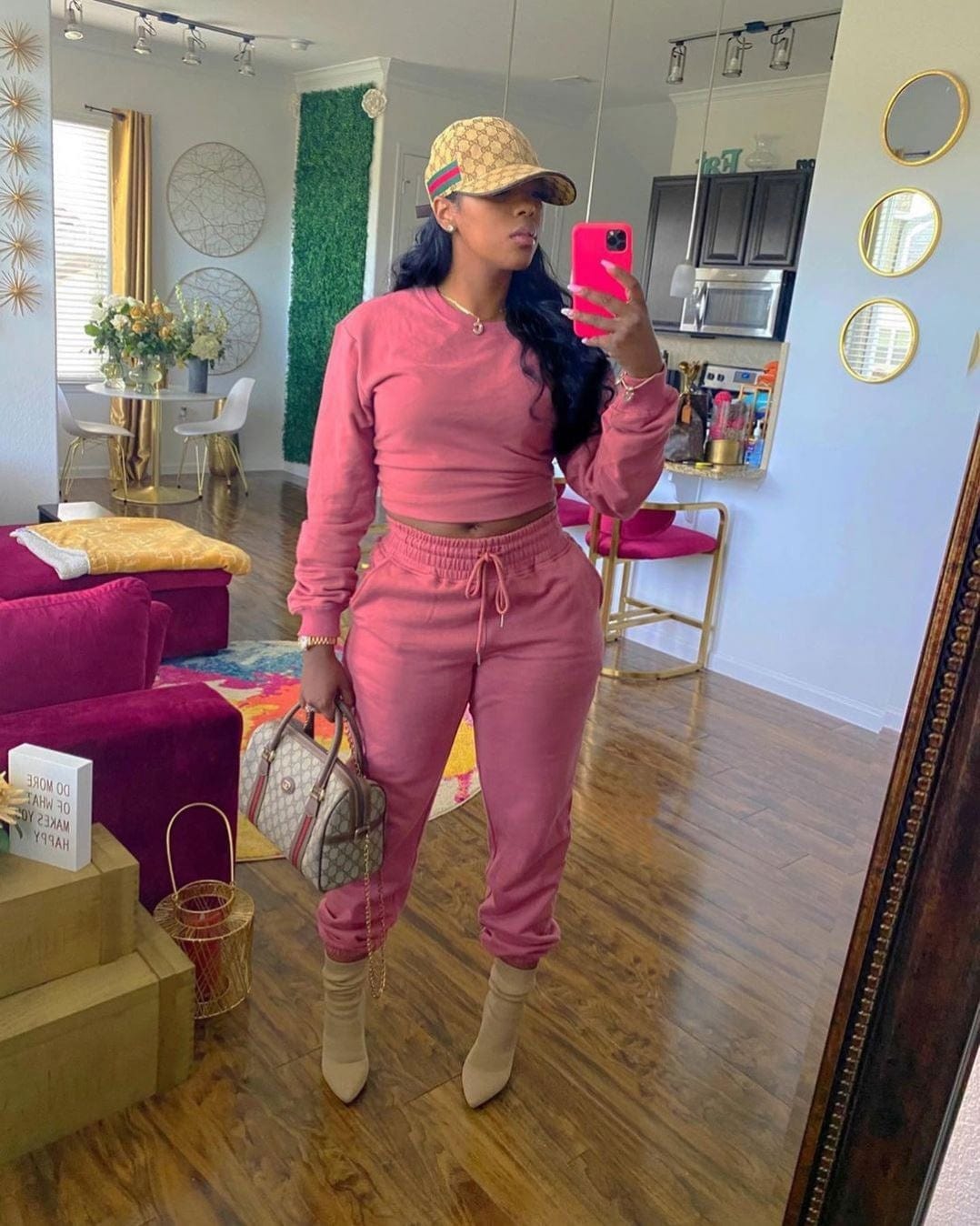 kc Solid color cardigan tie long sleeve women's two-piece set