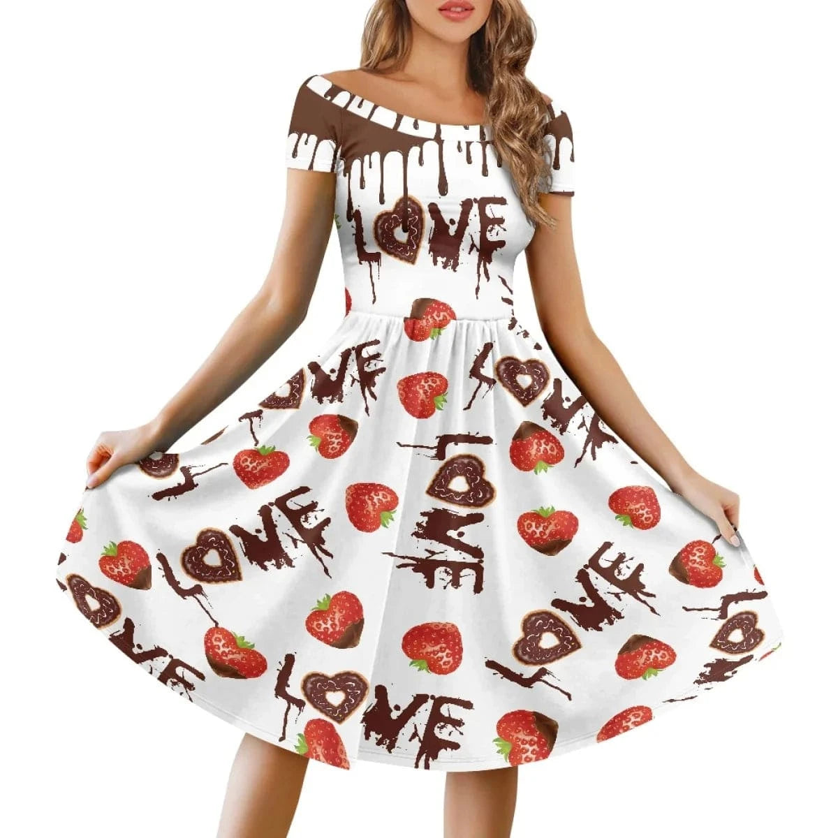 Khaki African Art Women's Vintage Ruffle Floral Flared A Line Swing Casual Cocktail Girls Party Dress for Women Evening Elegance